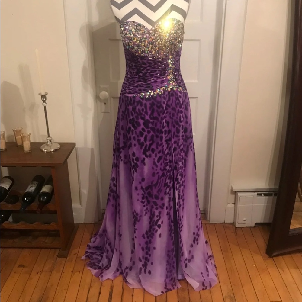 Tony Bowls leopard gown / prom dress